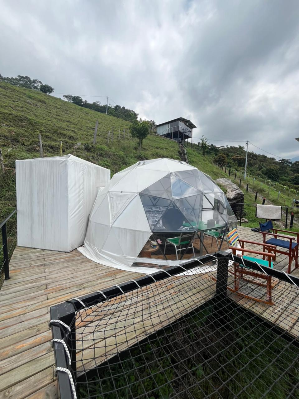 Domo geodésico en terraza de Bello Horizonte
